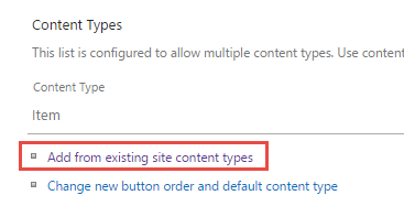Add a new content type