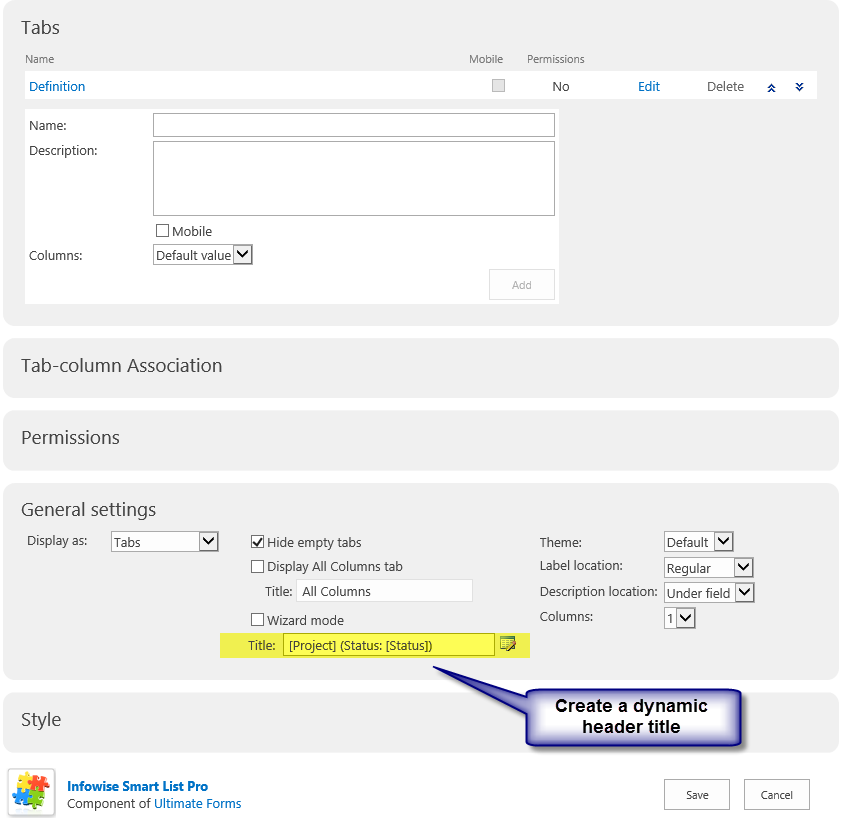 Use UltimateForms for SharePoint to Create Dynamic Headers ...