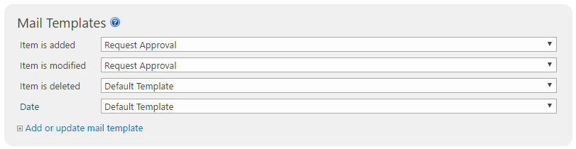 Template Settings