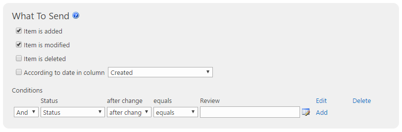 What to Send box