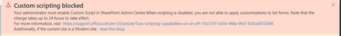 Error message I faced while creating a SharePoint Patient Registeration App