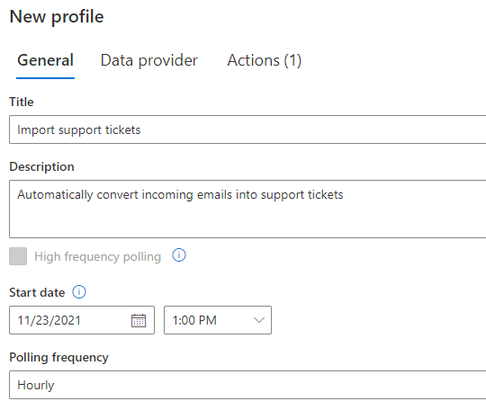 Import profile